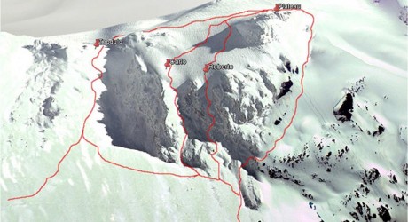 Prospettiva della discesa Passo del Teodulo