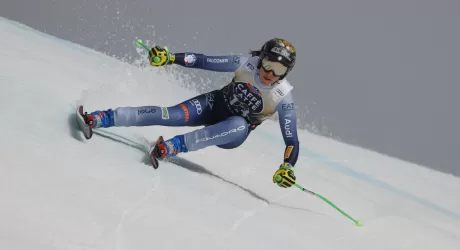 CRANS  MONTANA - Venier vince il superG Brigone - Bassino sul podio 