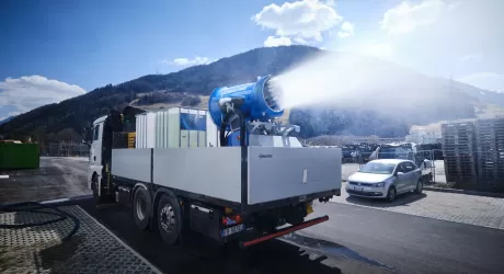 Così i cannoni da neve diventano sanificatori per la lotta al Coronavirus