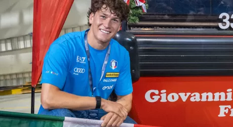 Kitzbuehel, una cabina dedicata a Giovanni Franzoni vincitore sulla Streif