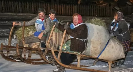 COLFOSCO - gara di slitte da fieno e festa