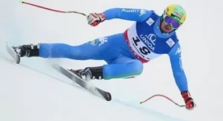 Dominik Paris in visita al Milan