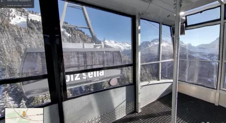 Google sale sulla funivia del Piz Sella
