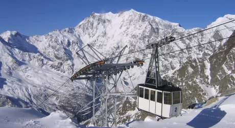 MACUGNAGA - In autunno la revisione alla funivia Bill - Moro