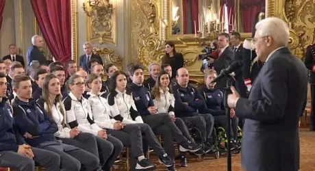 PYEONGCHANG 2018 - Fontana e Planker ricevono il tricolore da Mattarella