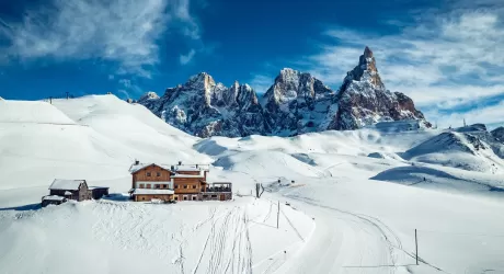 San Martino di Castrozza, nuovo sentiero invernale da Passo Rolle a Capanna Cervino 