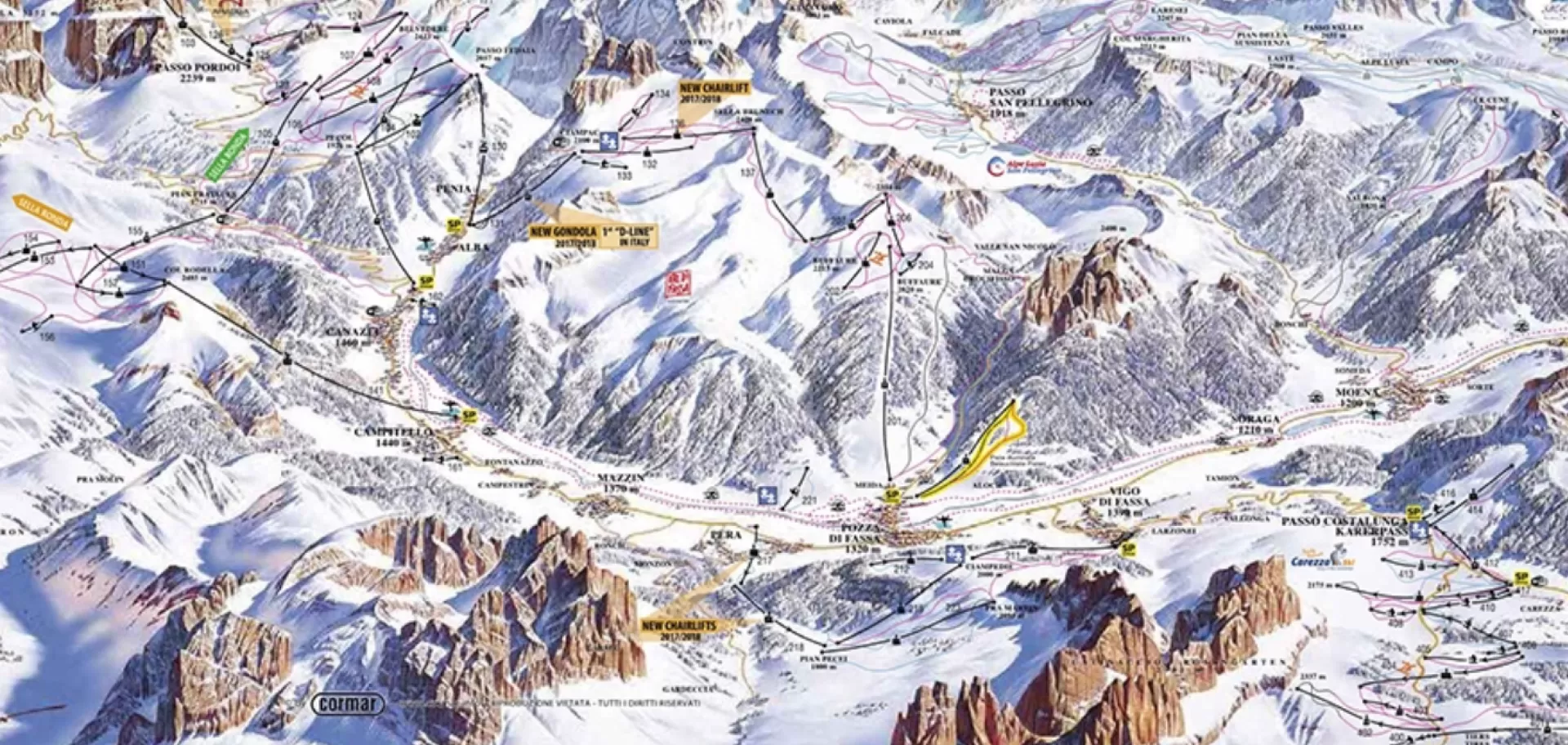 Skimap Val di Fassa
