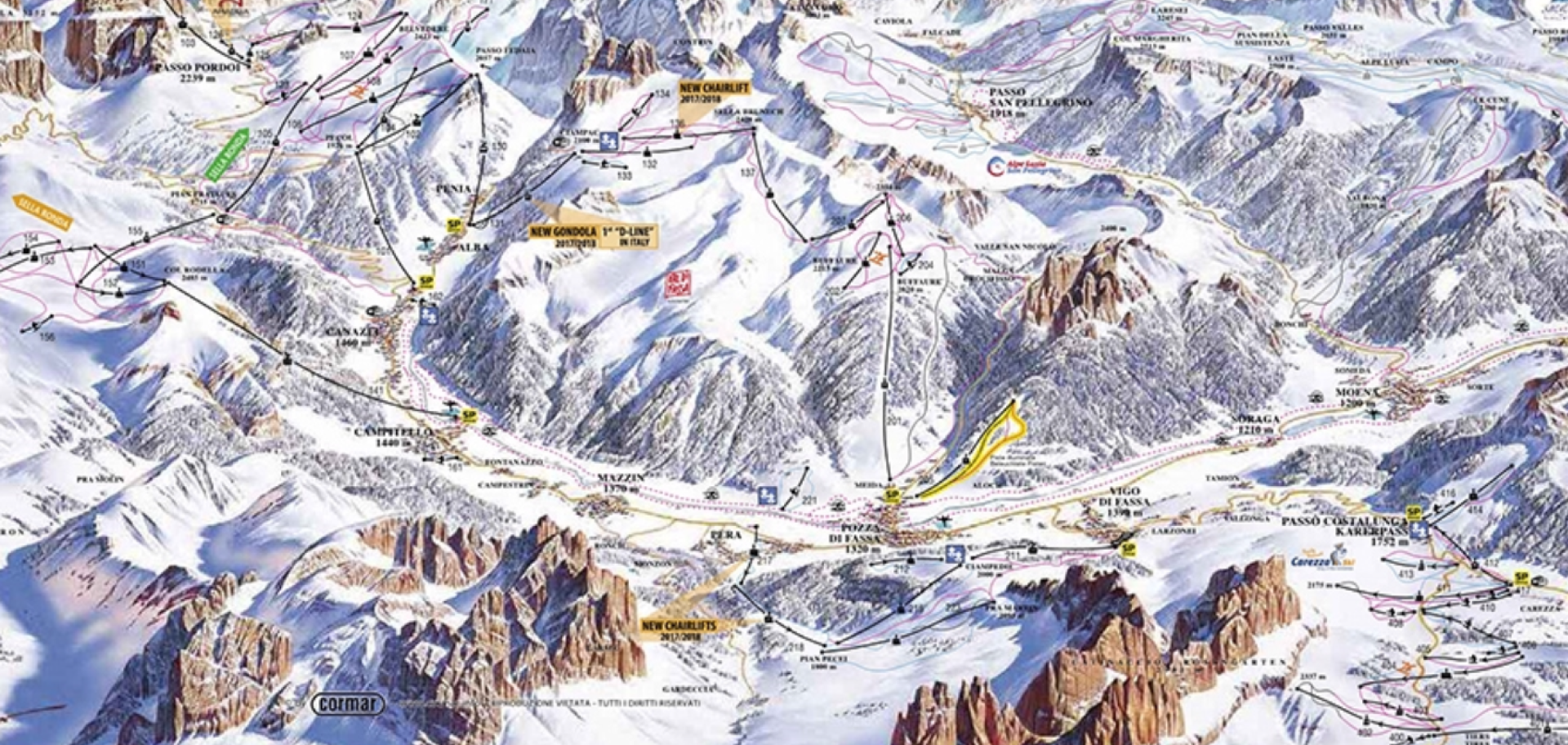 Skimap Val di Fassa