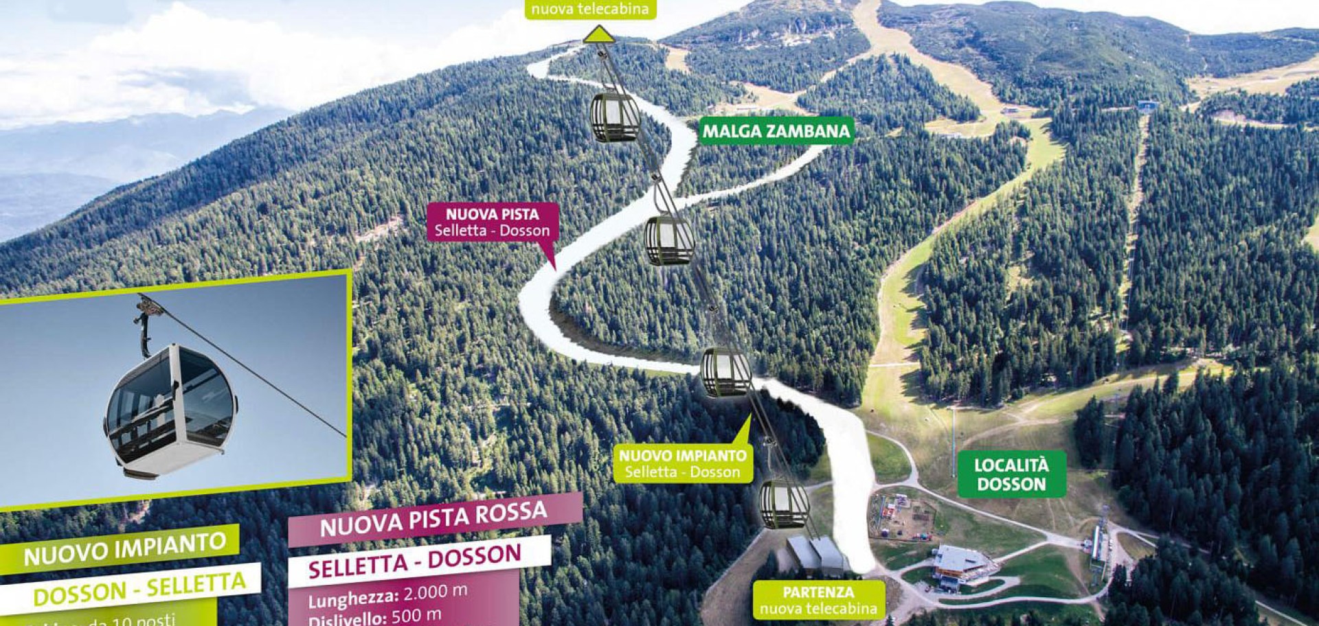 Nuova seggiovia e pista Dosson Selletta