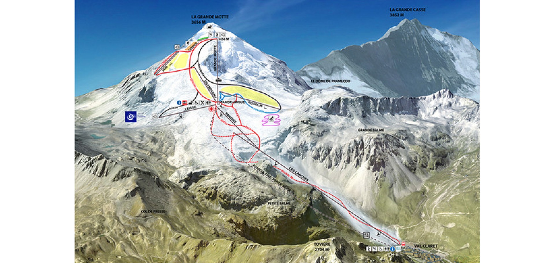 Skimap Tignes Sci estivo 2018