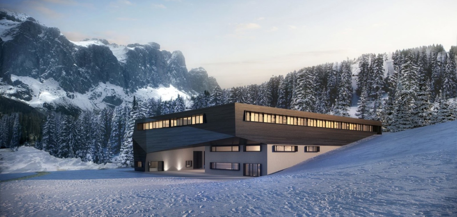 Nuova cabinovia Piz Seteur, stazione a valle