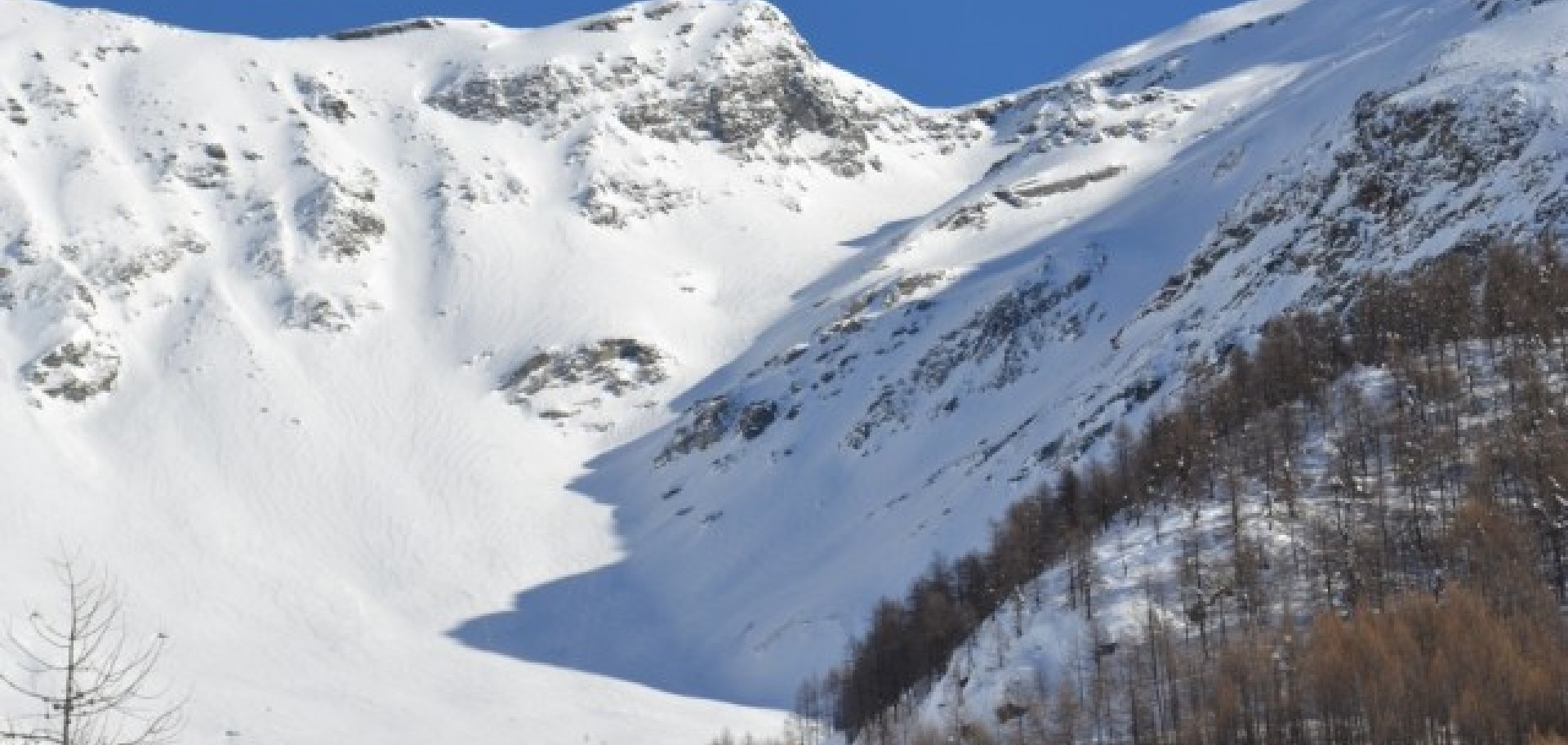 Vista frontale del Canalone di Madesimo