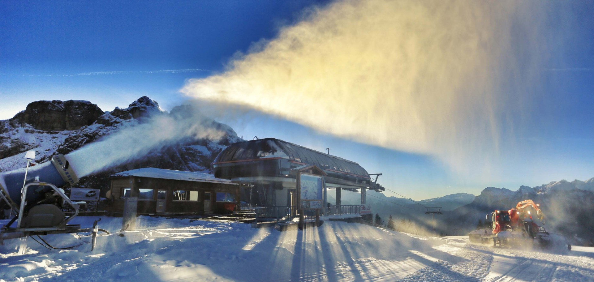 Innevamento nella Ski Area Civetta