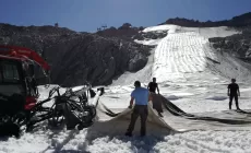 PRESENA - Via i teli geotessili, intanto arriva la prima nevicata