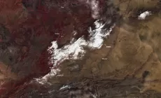 La grande nevicata in Marocco vista dal satellite