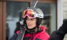 Federica Pellegrini sugli sci a Livigno