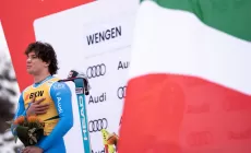 Capolavoro Franzoni a Wengen, trionfa in superG