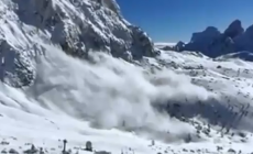 CORTINA - Il video dell'impressionante valanga sotto il Nuvolau