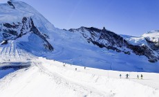 SAAS FEE - Sul ghiacciaio Allalin si allenano gli slalomgigantisti azzurri