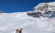 ZERMATT CERVINIA - Controllo neve ok sulla pista Gran Becca, fotogallery